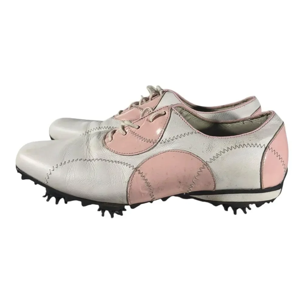 FootJoy LoPro Collection Women's Leather Golf Shoes White Pink Size 10M - Picture 5 of 9